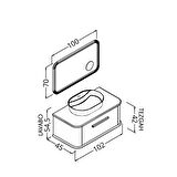 CASSE 100 CM BEYAZ LAVABOLU BANYO DOLABI BEYAZ / KAYIN
