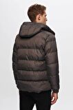 Ds Damat Regular Fit Antrasit Rüzgar Geçirmez Yoğun Elyaf Dolgulu Sıcak Tutan Çıkarılabilir Kapüşonlu Kışlık Mont 1HF07ORT09020 1HF07ORT09020
