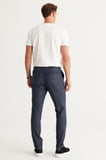 Erkek Lacivert Slim Fit Dar Kesim Beli Lastikli Esnek Pantolon