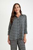 DeFacto Regular Fit Desenli Uzun Kollu Gömlek C3818AX24AUNV30