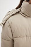 DeFacto Puffer Şişme Uzun Mont Parka Su İtici Regular Kalıp Çıkarılabilir Kapüşonlu A1315AX24WNBG284