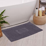 Homedius Banyo Kareli Ayak Desenli Pamuk Ayak Havlusu 50x70cm