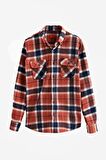Slim Fit Tarçın Ekose Oduncu Gömlek 1HC02ORTODN02