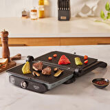 Karaca Gastro Grill Glass Premium 2400w Tost Ve Izgara Makinesi Antrasit