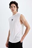 DeFacto Boxy Fit Baskılı Bisiklet Yaka Atlet C5049AX24HSWT34