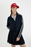 DeFacto Coool Fitted Dik Yaka Basic Düz Cepli Fermuarlı Sweatshirt D4751AX24AUNV241