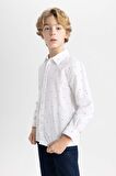 DeFacto Erkek Çocuk Polo Yaka Oxford Uzun Kollu Gömlek C0603A824SMWT34