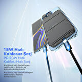 Woyax By Deji Magsafe Powerbank 10000mah Standlı Hızlı Taşınabilir Batarya iPhone 12 13 14 15 16 Android - Beyaz