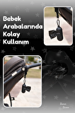 Çanta Boy Kirli Bebek Bezi Çöp Poşeti ve Taşıma Çantası (Siyah)