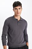 DeFacto Standart Fit Polo Yaka Kazak D0454AX24AUAR86