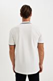 DeFacto New Regular Fit Baskılı Kısa Kollu Pike Polo Tişört C9227AX24SMWT34