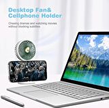 Sevimli Telefon Standlı Vantilatör 2si 1 Arada Taşınabilir Masaüstü Fan