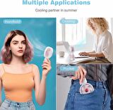 QASUL Cep Telefon Tutucu Mini Fan Masaüstü Taşınabilir  Çilek Görünümlü Şarj Edilebilir El Fanı