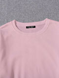 Kadın Basic Crop İçi Polarlı Oversize Sweatshirt - PEMBE