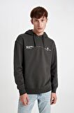 DeFacto Boxy Fit Kapüşonlu Sırt Baskılı Sweatshirt C6147AX24AUAR221