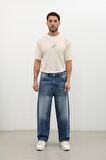 Erkek Skater Fit Jean Pantolon Mavi