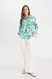 DeFacto Regular Fit Desenli Uzun Kollu Gömlek C3820AX24SMGN1105