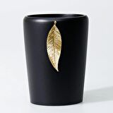 Leaf Diş Fırçalık Siyah Altın