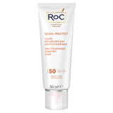 Roc Soleil-Protect 50 Faktör Yaşlanma Karşıtı Tüm Cilt Tipleri İçin Renksiz Yüz Güneş Koruyucu Krem 50 ml