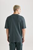 DeFacto Comfort Regular Fit Rahat Kalıp Bisiklet Yaka Baskılı Kısa Kollu Ağır Kumaş Tişört B4221AX24SPGN1082