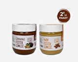Sade Gurme %100 Yer Fıstığı Ezmesi 360g ve Çikolatalı Fıstık Ezmesi 360g