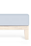 Calmera Home Tek Kişilik %100 Pamuk Penye Lastikli Çarşaf - 100 x 200 cm Açık Mavi