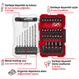 Orijinal Einhell M-CASE 39 parça darbeye dayanıklı bits seti - 49108773