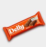 DELLY Çikolata Kaplı - Bademli & Portakallı Meyveli Bar 35g X 12 Adet