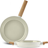 Karaca Swiss Crystal Almond Cream İndüksiyon Tabanlı Tava Sahan Set