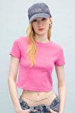 DeFacto Coool Fitted Ribana Basic Düz Kısa Kollu Tişört T9631AZ24SMPN613