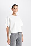 DeFacto Relax Fit Bisiklet Yaka Basic Kısa Kollu Tişört C7630AX24AUER105