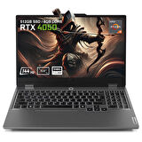 Lenovo LOQ 15ARP9 83JC006ATR AMD Ryzen 7-7435HS 8GB DDR5 512GB SSD RTX4050 6GB 15.6 inç 144Hz Full HD FreeDos Gaming Laptop