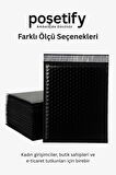 Balonlu Siyah Kargo Poşeti 40x50+5 cm | 140 gr Bantlı Patpatlı Kargo Poşeti | 5’li E-Ticaret Poşeti