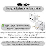 MN6 M04 Priz Dönüştürücü/2 Adet/a-kalite Fiş Çevirici Adaptör-şarj Aleti Fiş Dönüştürücü
