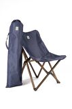 BAG THE JOY AHŞAP KATLANIR MASA SANDALYE SETİ – 50*50*50cm ANTRASİT - LACİVERT