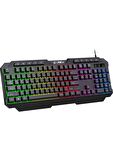 Claw's Astral K1 Rainbow Işıklandırmalı 104+10 Multimedya Tuşlu Full Set Dizilim Membran Gaming Oyuncu Klavyesi