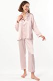Pierre Cardin Kadın Biyeli Saten Pijama Takımı