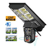 Ip66 4G Sım Kartlı Ptz Hareketli Kamera Uzaktan İzleme + Solar Sokak Lambası Harekete Duyarlı 