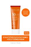 SPF 50 Vücut Güneş Kremi Yağ ve Beyaz Kalıntı Bırakmayan UVA/UVB Koruyucu Nemlendirici Krem (100 ml)