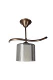 Fuji Bronz Tekli Füme + Beyaz Camlı Avize | Kaliteli Modern Metal Avize