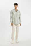 DeFacto Regular Fit Polo Yaka Oxford Basic Düz Uzun Kollu Gömlek A8028AX24AUGN1128