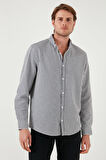 Buratti Pamuklu Çizgili Düğmeli Yaka Uzun Kollu Regular Fit Gömlek Erkek GÖMLEK CF23S112237