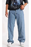 kaizer denim buzmavi baggy pantalon erkek