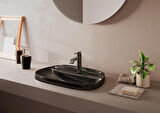 VitrA Suit A4281639 Lavabo Bataryası, Üstten Kumandalı, Parlak Siyah