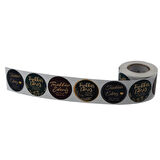 PP Metalize Teşekkür Ederiz Etiketi 50mm Çapında 500 Adet 4 Tasarım
