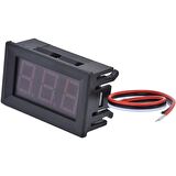 0.56 inch 0-100V DC 3 Kablolu Dijital Panel Kırmızı Voltmetre Düşük Kalite