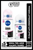 Nivea Kadın Roll-on Deodorant Black&White Invisible Clear 50ml, Mini Roll-on 25ml, 72Saat Anti-perspirant