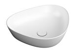 VitrA Plural 7812B401-0016 Üçgen Alçak Çanak Lavabo, VitrA Clean, 47 cm, Mat Beyaz