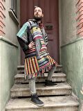 Unisex Nepal Gheri Panço, Kalın Panço, Kalın Şal, Sıcak Panço, Kamp Panço