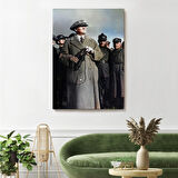 Atatürk Portre Tablosu Mustafa Kemal Atatürk Dikdörtgen Dekoratif Kanvas Tablo-FG-131